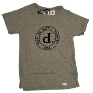 NWT Diamond Supply Co. College Seal Short Sleeve Gray & Black